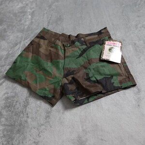 Rothco Women's Shorts Medium Camoflauge Green Brown Belt Loops Casual